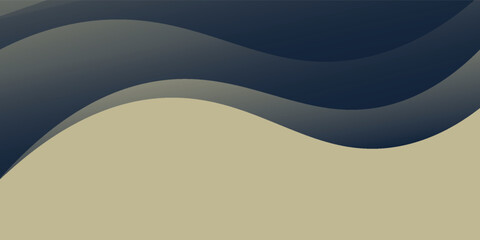 Vector blue line background curve element with gray space for text and message design, overlapping layers