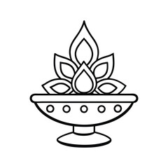 vector illustration of a burning candle  coloring book