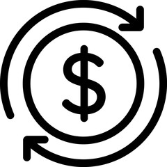 currency exchange flat web icon concept