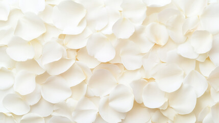 Delicate Petals: A close-up view reveals a mesmerizing arrangement of pristine white petals, creating a textural tapestry of softness and beauty, perfect for conveying feelings of purity and romance.