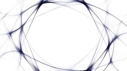 Abstract Navy Blue Swirls on White Background: A Digital Art Piece