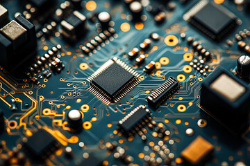 Microchip on Electronic Circuit Board