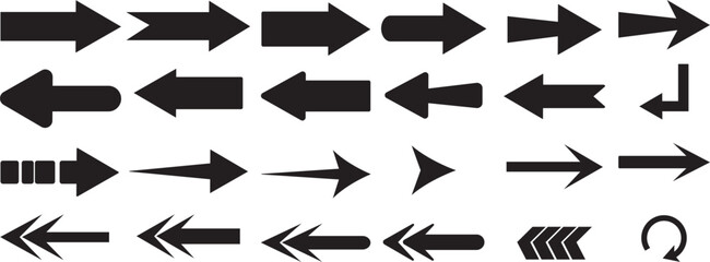 Collection different arrows sign .Modern simple arrow's with Arrow icons set. Arrow collection. Vector illustration..