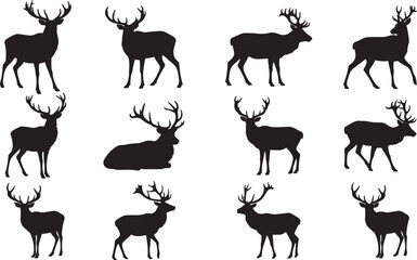 Red Deer Silhouettes