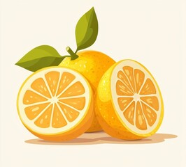 Fresh Yellow Citrus Fruits