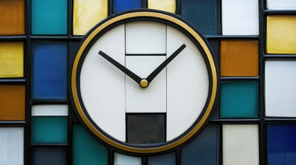 Clock with segmented time blocks, visualizing structured and optimized scheduling
