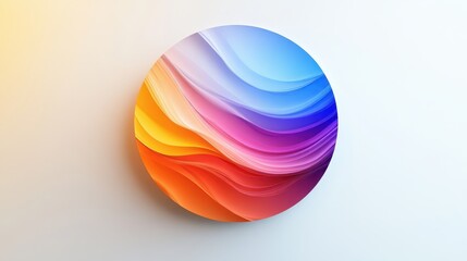 A vibrant round mockup against a stark white background, ready to showcase your logo or design, offering a versatile canvas for branding and marketing.