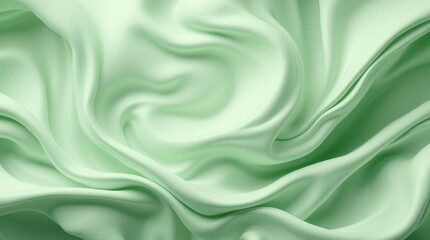 Obraz premium Smooth, Light Green Silk Fabric Drape