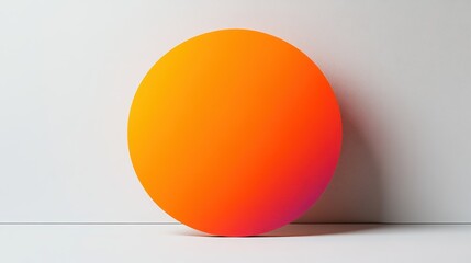 A vibrant round mockup against a stark white background, ready to showcase your logo or design, offering a versatile canvas for branding and marketing.