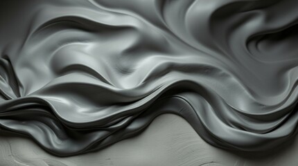Obraz premium Close-up of Draped Gray Fabric Texture