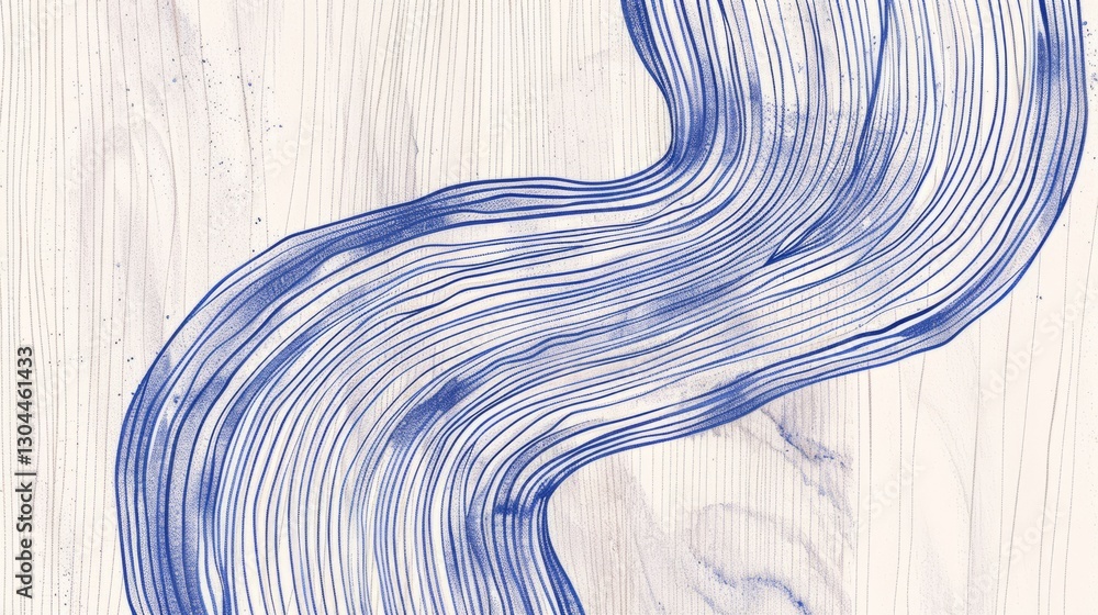 Poster a wavy, abstract pattern composed of curved lines that intertwine and flow harmoniously.
