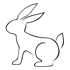 Silhouette Osterhase Easterbunny vector