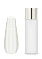 Cosmetic Bottle of powdered and spray mockup