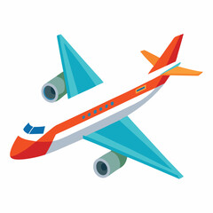 airplane on a white background