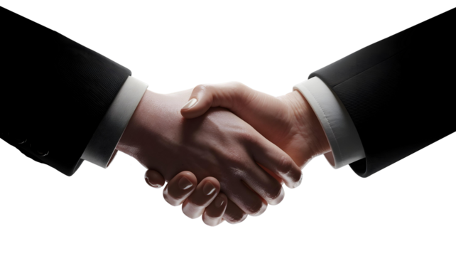two hand shaking transparent background 2
