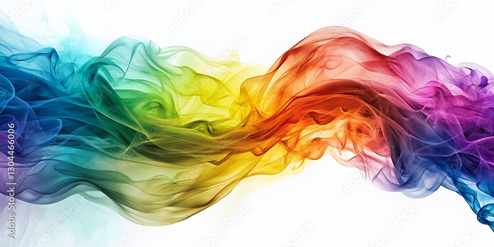 Poster captivating colorful abstract smoke waves background for design projects