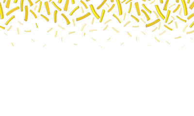 Falling French Fries Potato Chips Border Frame Wallpaper