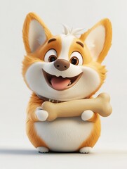 A charming dog with a cute, funny facial expression, showcasing a playful and humorous personality. The minimalist design, perfect for adding a touch of whimsy and joy to any project.