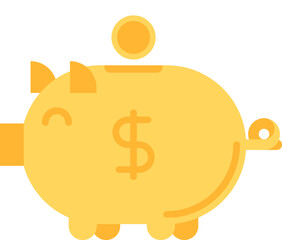 savings flat web icon concept