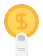 Pay Per Click flat web icon concept