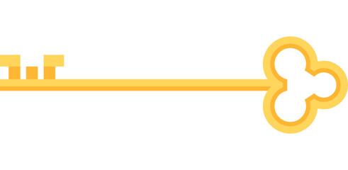 Key solutions flat web icon concept