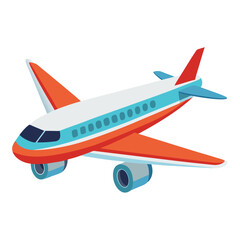 airplane on a white background