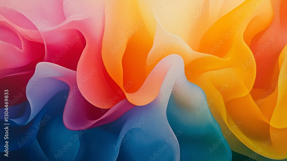Poster abstract, flowing waves of color background for design or digital display use