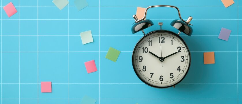 Graphic representation of a daily routine schedule with efficient time slots