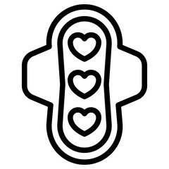 날개형 생리대 아이콘