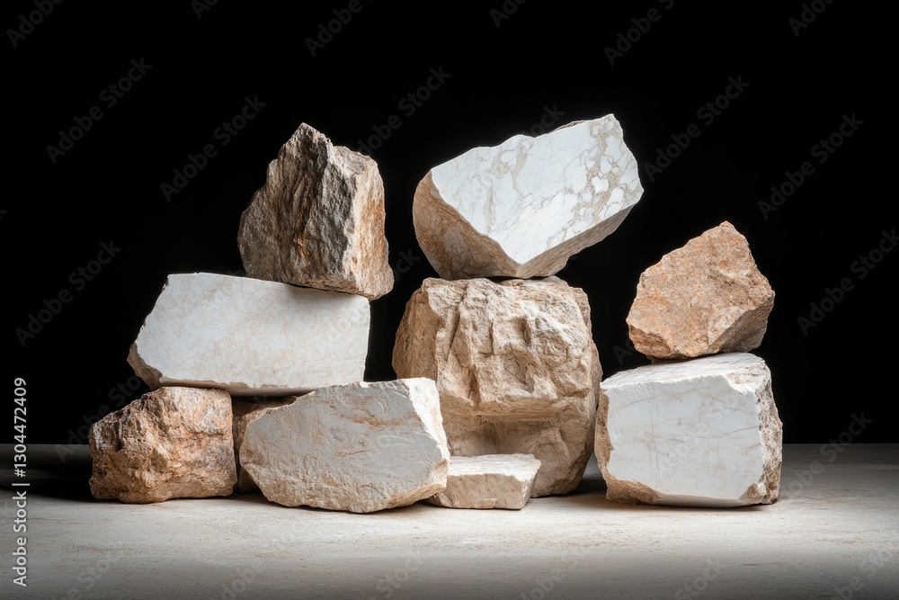 Poster stacked stones create an intriguing composition highlighting nat