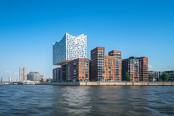 Scenic View of Hamburg, Germany Showcasing Its Skyline