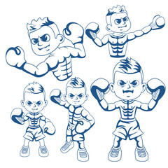 Minimalist Boxing Icon Set for Sports Designs