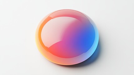 Obraz premium A vibrant round sticker mock-up, its glossy surface ready to be adorned with a custom design, rests on a pristine white background, awaiting its moment to capture attention.