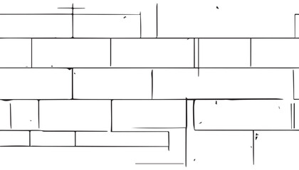 Black and white grunge Brick wall. Grunge background. Vector illustration. Brick Wall Texture With Distressed Grunge Pattern.