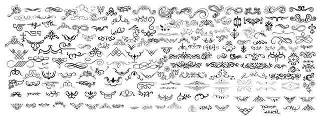 Vector illustration graphic elements for design, Swirl elements decorative illustration