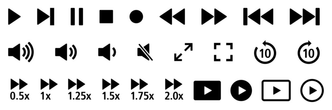 動画・音楽・ライブのボタン,再生ボタンアイコン1