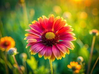 Close-Up Vibrant Wildflowers Meadow Summer Field Bloom