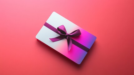 A sleek, minimalist gift card mockup, featuring a vibrant gradient and a clean, sans-serif font, ready to be customized with your logo and design.