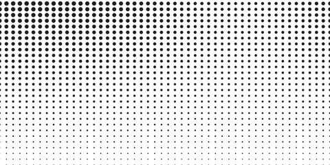 Dot grid pattern vector illustration. Simple black white point background with small and large polka dots