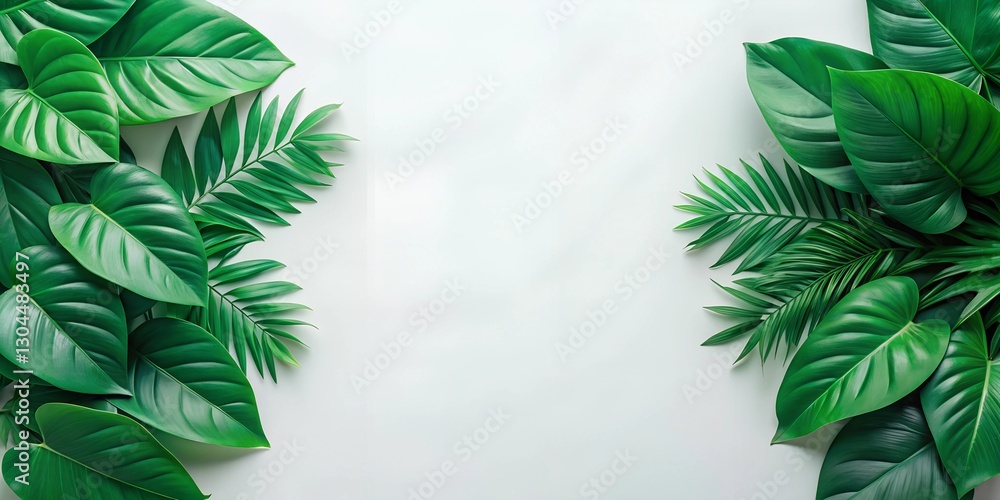 Poster lush green leaves creating an aesthetic abstract background for design and decoration background com