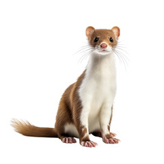 Fototapeta premium Detailed Full-Body Weasel Illustration – Realistic Animal Art