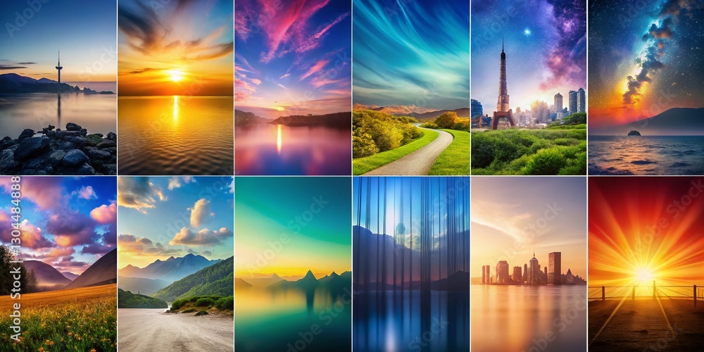 Poster colorful gradient backgrounds: smooth color transitions for design projects