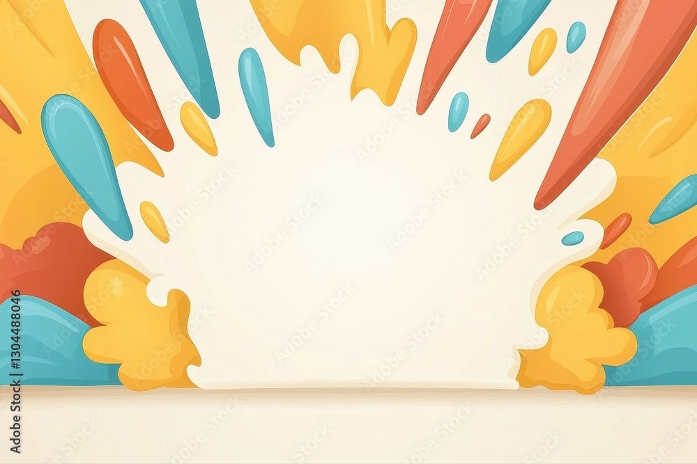 Aufkleber colorful abstract background with paint splashes and pixel elements in a radial burst design