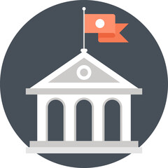 University flat web icon