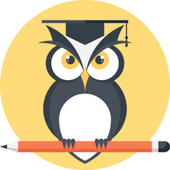 Wisdom flat web icon