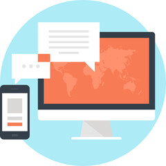 Social Media flat web icon