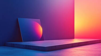 A sleek, modern brochure and magazine mockup, featuring a vibrant gradient backdrop and a clean, minimalist design, ready to showcase your captivating content and brand.