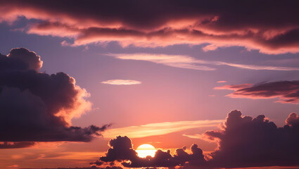 Obraz premium sunset over the mountains