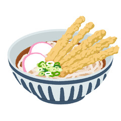 ごぼう天うどんのイラスト