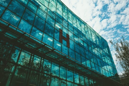 A hospital building featuring a prominent 'H' sign on its exterior, representing ease of access and urgent medical attention